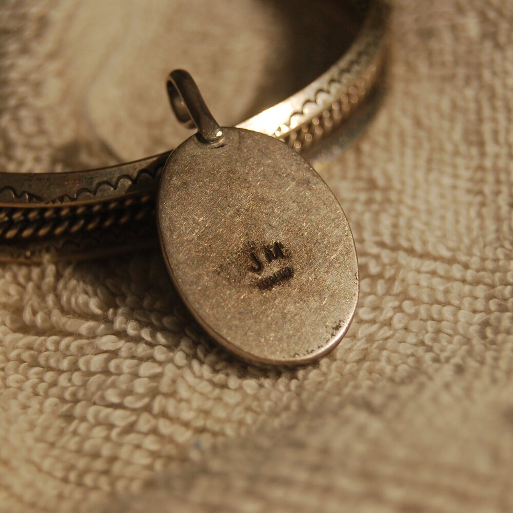 Pendent Native American Design Silver Setting - image 4